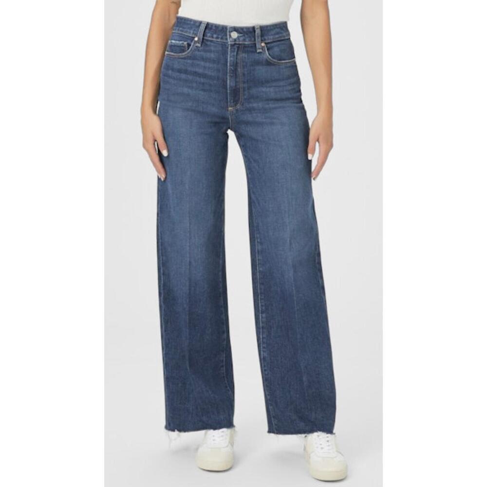 NEW PAIGE women's anessa with raw hem jean in ancient